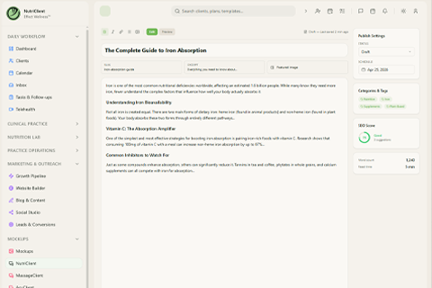 Blog article editor with markdown preview and scheduling