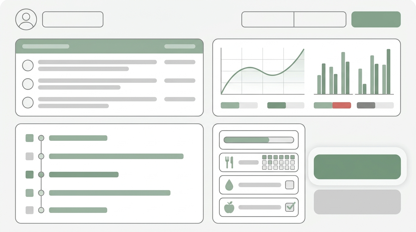 Pre-session client context panel showing last note, active care plan, recent logs, and Join session button